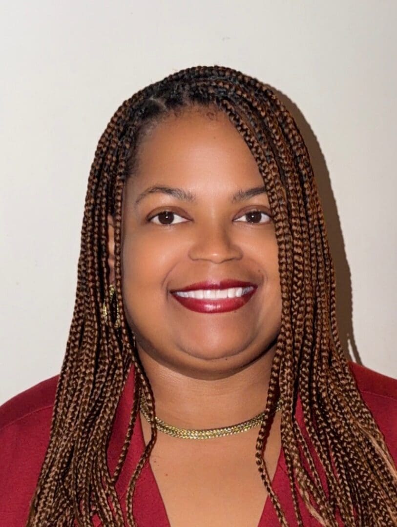 Portrait of smiling woman with braided hair